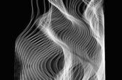 abstract waves on black background