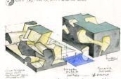 steve holl eco city architectural drawing