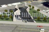 AIDS memorial render aerial view