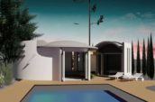 Los Altos House exterior render with pool