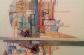 Bio-machine Fantasia 1 by David Kesler Architect, Watercolor