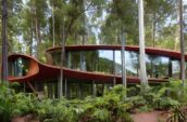 Residential Study in Redwood using the forms of trees, branches on the forest floor as inspiration.