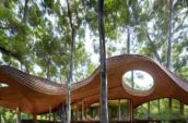 Residential Study in Redwood using the forms of trees, branches on the forest floor as inspiration.